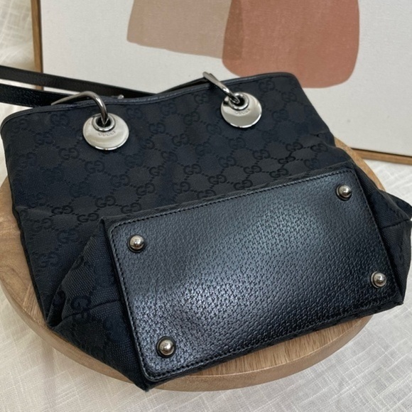 Gucci GG Vintage Logo Eclipse Canvas Fabric Tote Bag/ Shoulder Bag/ Handbag - Picture 3 of 14